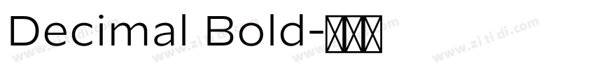 Decimal Bold字体转换